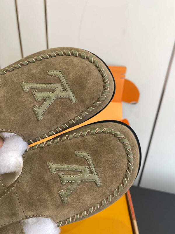 LV Colorado Comfort Mary Jane Loafer Suede & Shearling