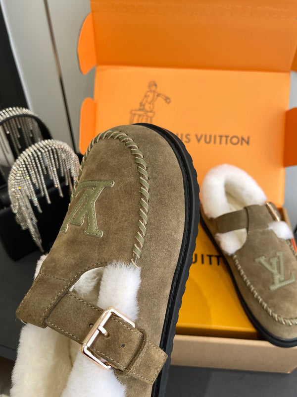LV Colorado Comfort Mary Jane Loafer Suede & Shearling