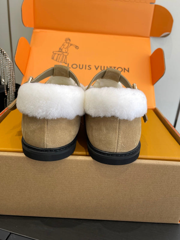 LV Colorado Comfort Mary Jane Loafer Suede & Shearling