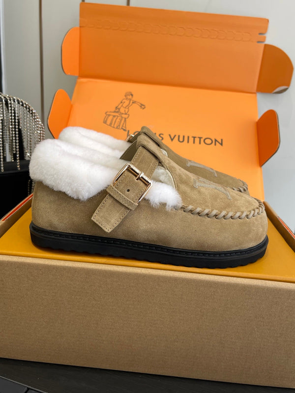 LV Colorado Comfort Mary Jane Loafer Suede & Shearling