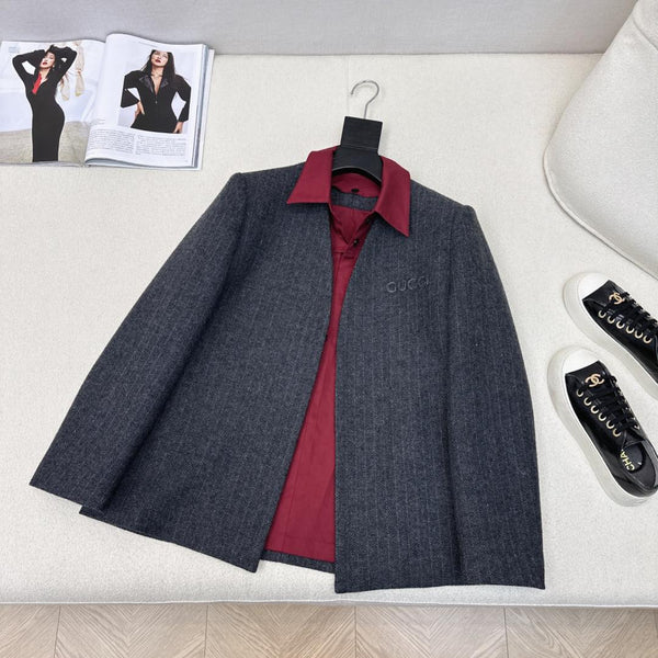 Gucci Patchwork Suit Jacket Encora Red Cotton