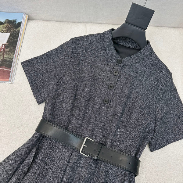 CD 25 Flared Skirt Gray Cotton Wool 599036