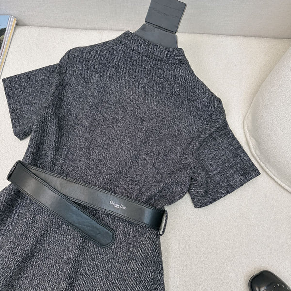 CD 25 Flared Skirt Gray Cotton Wool 599036