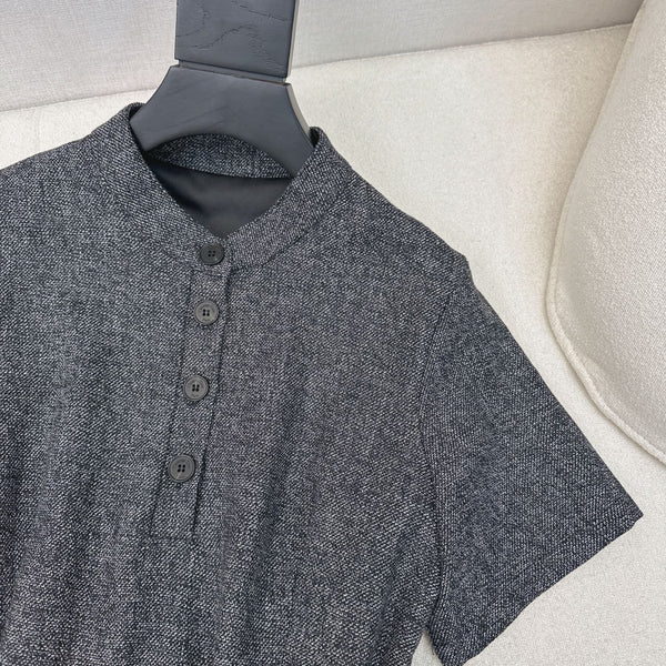 CD 25 Flared Skirt Gray Cotton Wool 599036