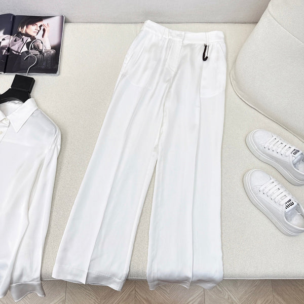 Prada 25 Pant White Acetate 602438