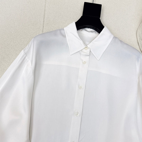 Prada 25 Shirt White Acetate 602439