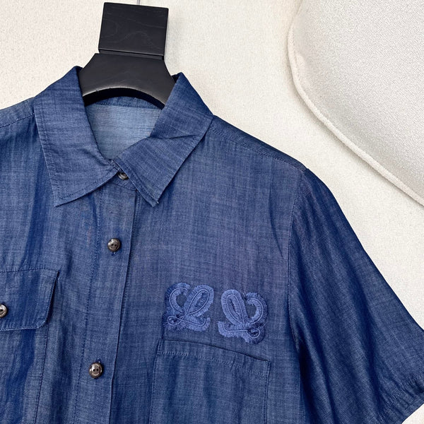 Loewe 25 Denim Set Blue Cotton 630880