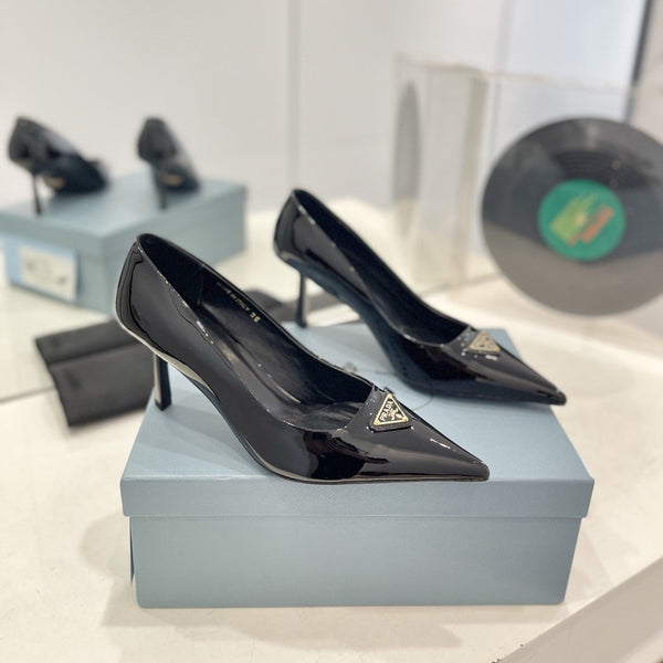 Pra Pumps 75 Black Patent Leather