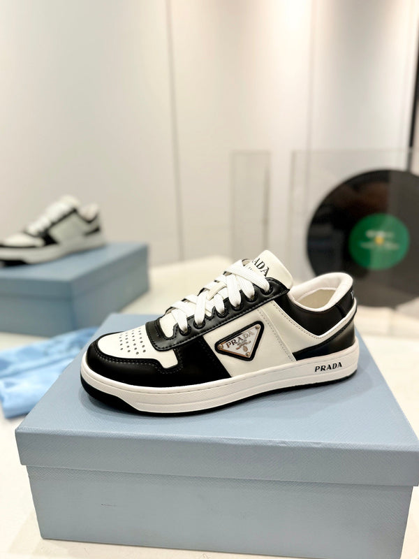 PRA DOWNTOWN NAPPA SNEAKERS BLACK AND WHITE CALFSKIN