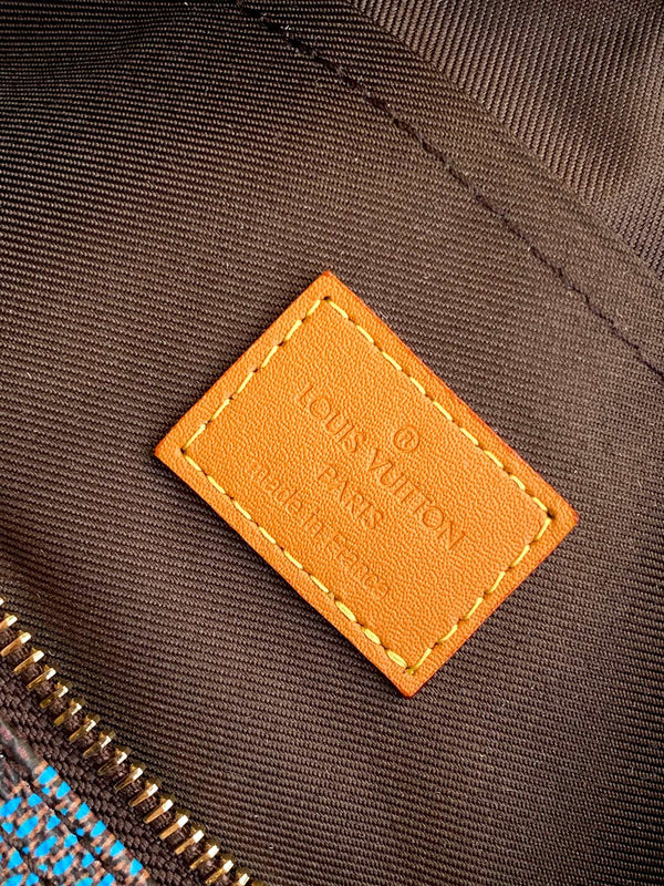 Lv Keepall Bandouliere 25 Multicolor Damier Ebene Canvas GHW