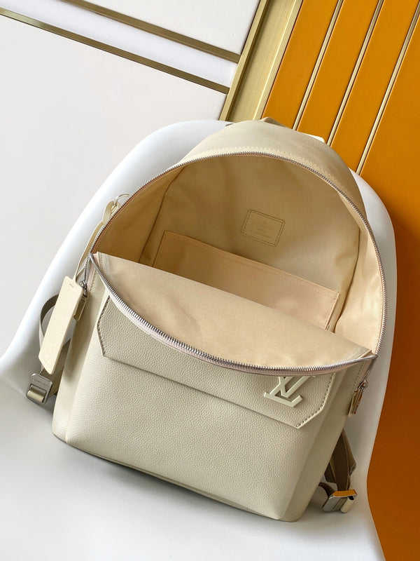 Zaino LV M22503 Takeoff in pelle bovina Aerogram color cachi chiaro