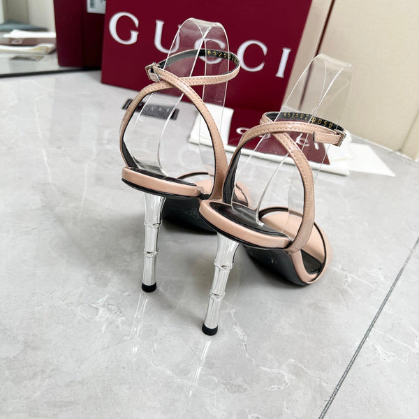 GC 25 Heeled 95mm Sandals Nude Patent Leather 293861