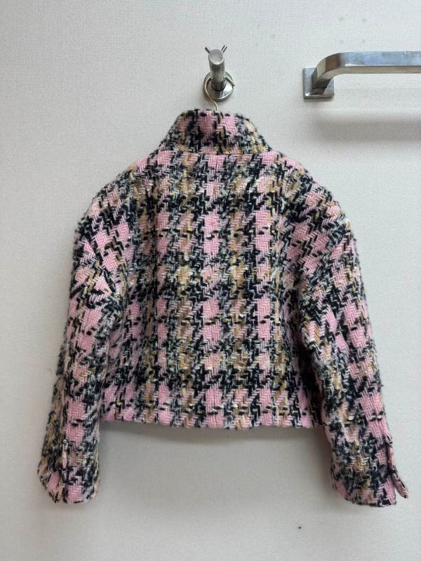 CC Tweed Set Pink Black Wool Mohair 251949