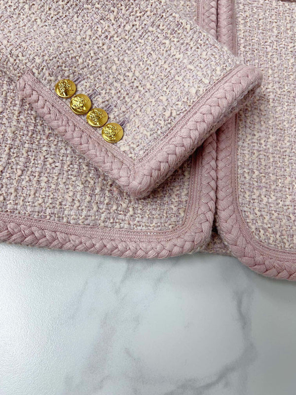 Celine Jacket Pink Gold Wool Cotton 290451