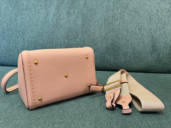 VALENTINO small 19 handbag blush pink calfskin 538535