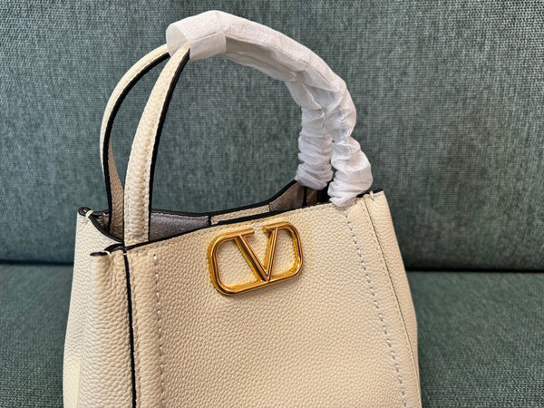 VALENTINO small 19 handbag beige calfskin 538536