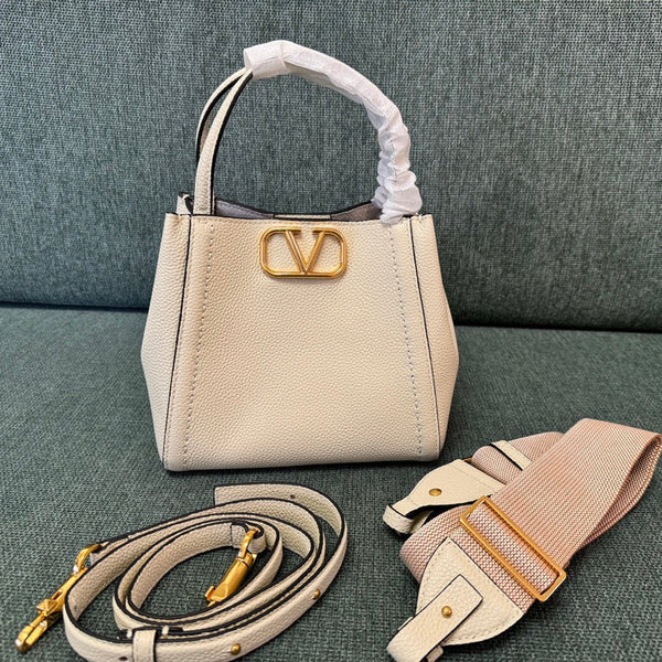 VALENTINO small 19 handbag beige calfskin 538536