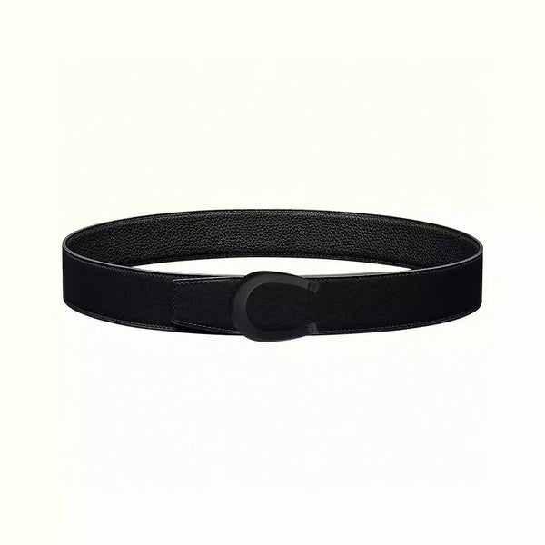 HM Luck Buckle Belt 38mm Black Calfskin 187507