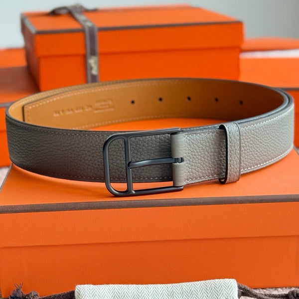 HM 35mm Romain Belt Meyer gray Leather 188394