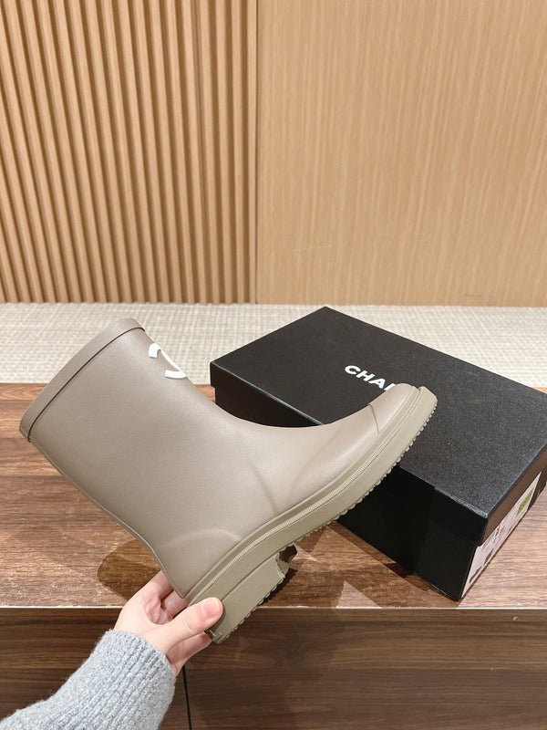 CC RAIN BOOTS GREY TPU WITH WHITE LOGO