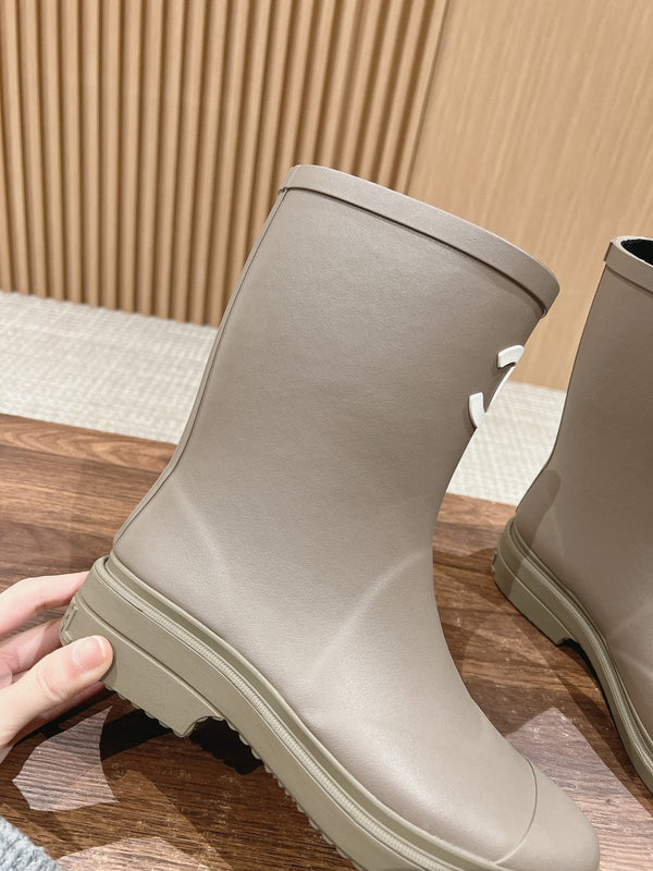 CC RAIN BOOTS GREY TPU WITH WHITE LOGO