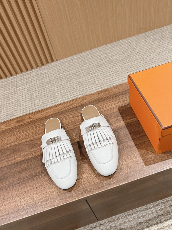 OZ Mule Frange Bianche