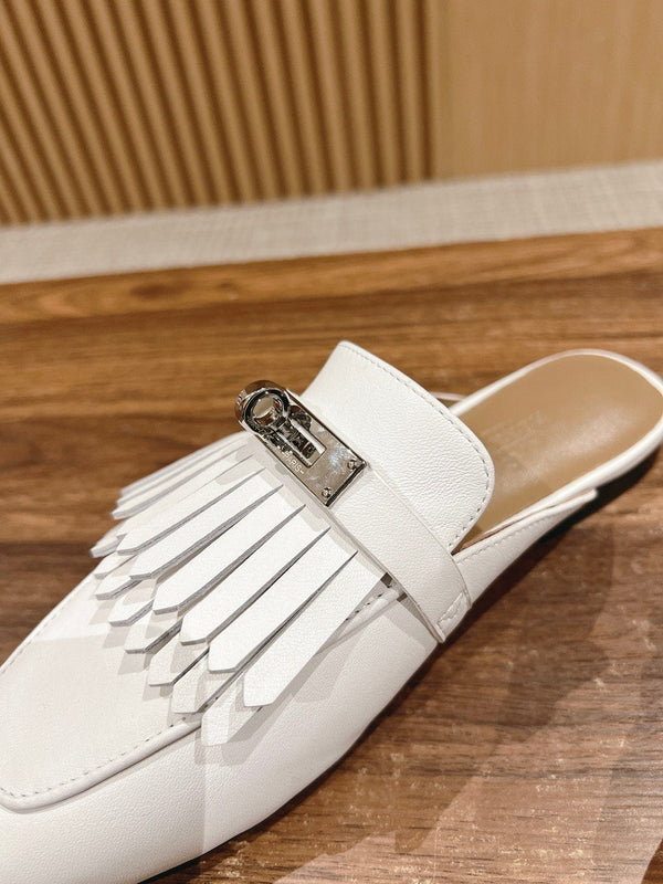 OZ Mule Frange Bianche