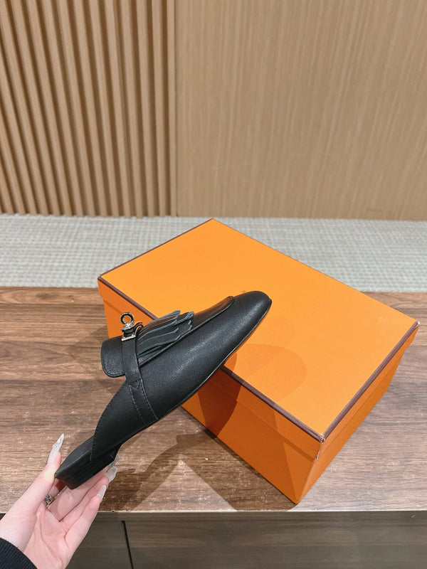 OZ Mule con frange nere