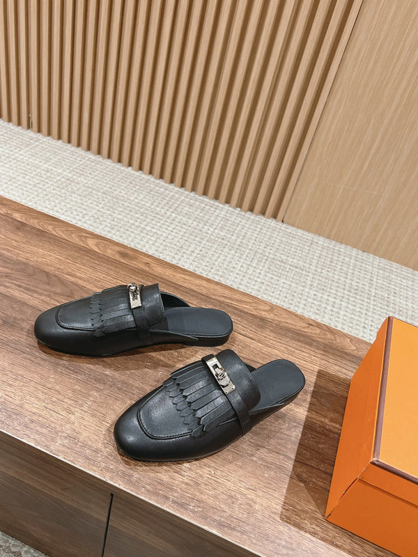 OZ Mule con frange nere