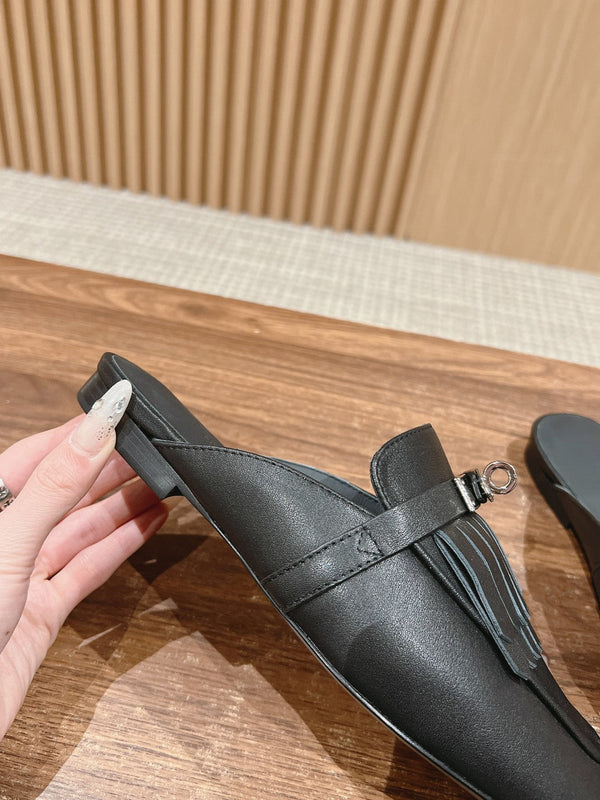 OZ Mule con frange nere