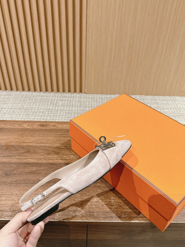 Innocente Slingback Suede Goatskin Rosa chiaro