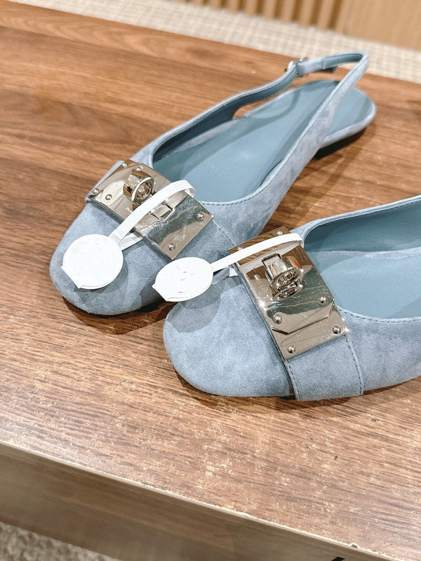 Innocente Slingback Suede Goatskin Sky Blue