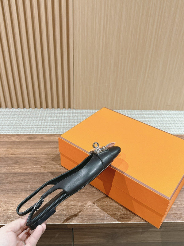 Innocente Slingback Suede Goatskin Nero