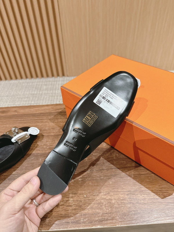 Innocente Slingback Suede Goatskin Nero