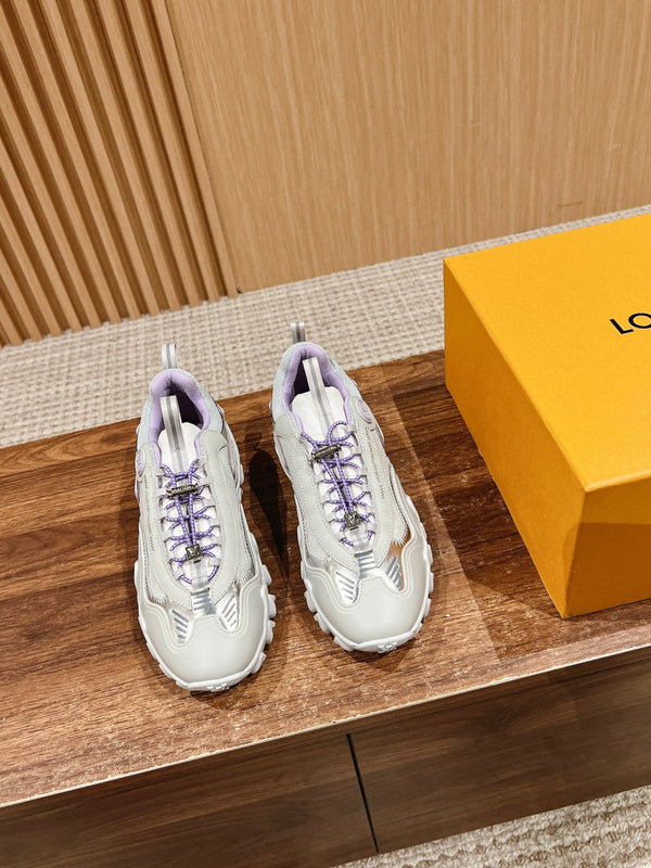 LV Rush Sneaker Black Mix Purple Cowhide