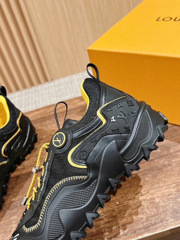 LV Rush Sneaker Black Mix Yellow Cowhide