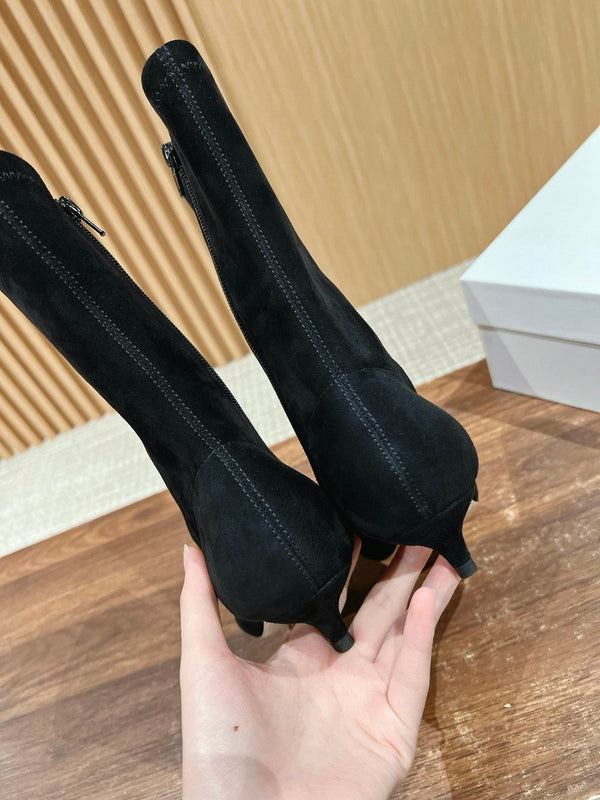 The Row Pointed-toe Ankle Boots 35mm Black Suede 427976