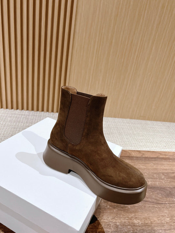 The Row Nobilis TR Boot 50mm Brown Suede 427977