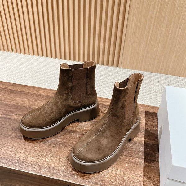 The Row Nobilis TR Boot 50mm Brown Suede 427977