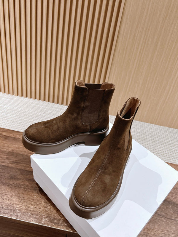 The Row Nobilis TR Boot 50mm Brown Suede 427977