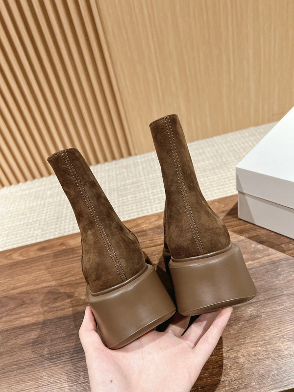 The Row Nobilis TR Boot 50mm Brown Suede 427977