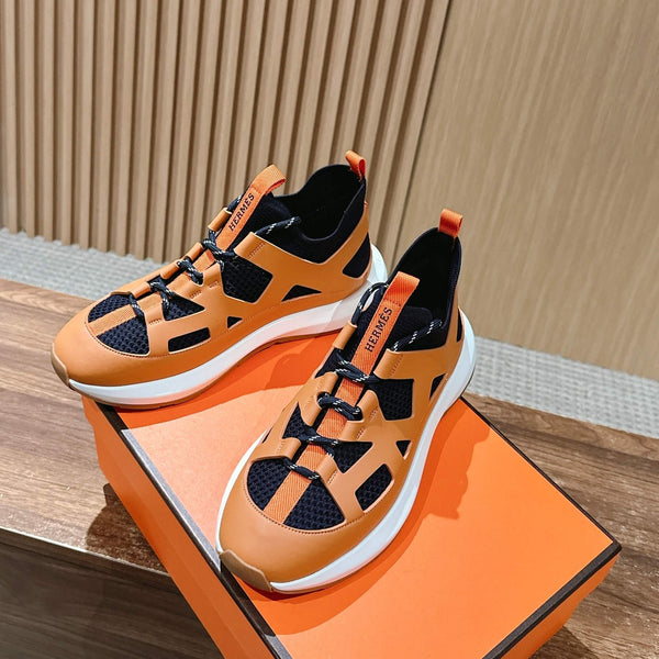 Sneaker HM Katana Arancione Nero Pelle di vitello 317595