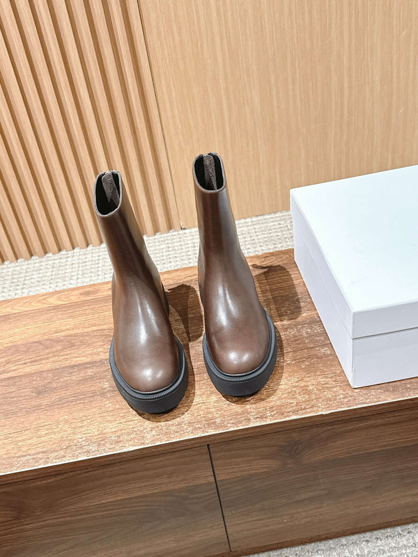 The Row Nobilis Fast Boot 50mm Brown Leather 427983