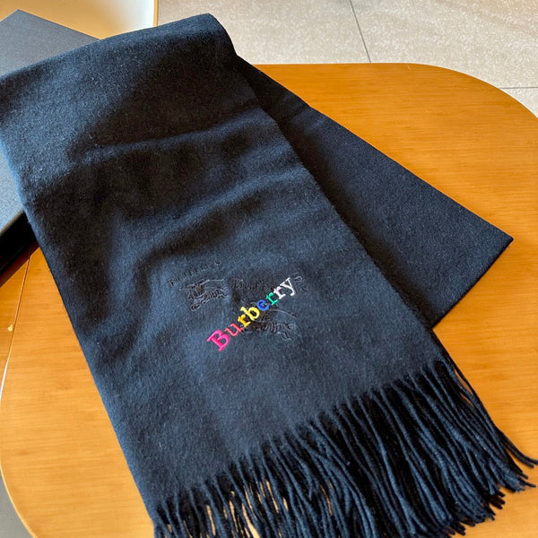 CLASSIC SCARF 200 CM IN BLACK CASHMERE 402267