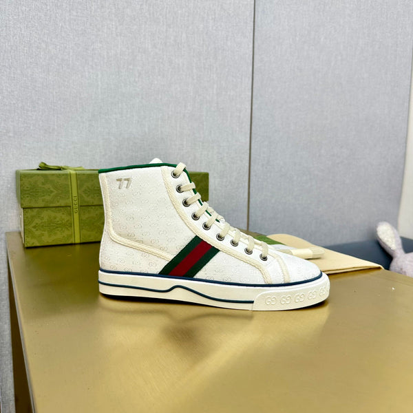 GG TENNIS 1977 SNEAKERS ALTE IN TELA BIANCA