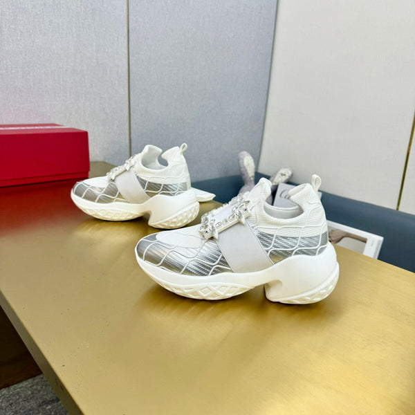 Viv Sneaker Silver White Patent Leather 342404