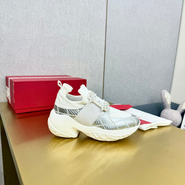 Viv Sneaker Silver White Patent Leather 342404