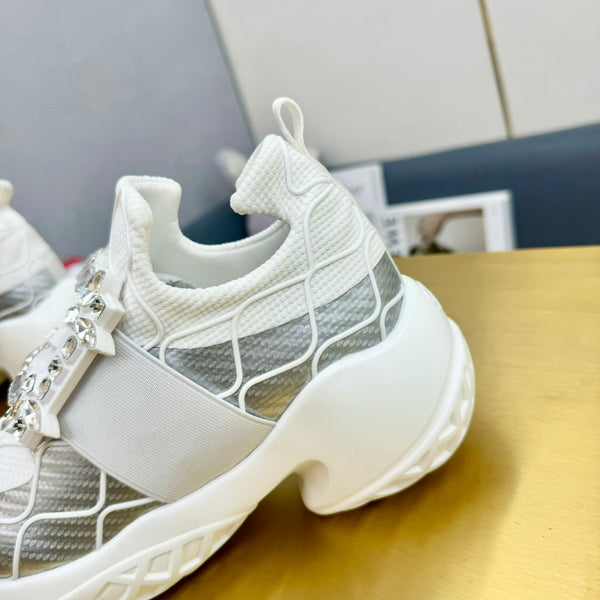 Viv Sneaker Silver White Patent Leather 342404