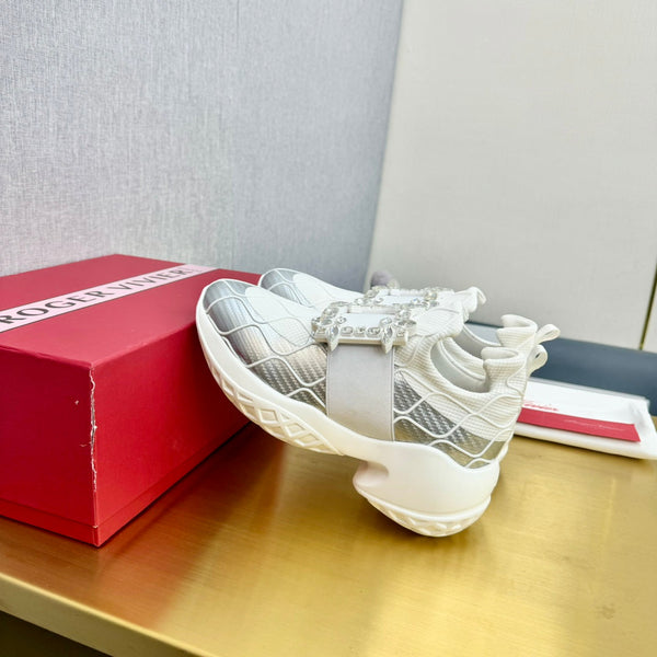 Viv Sneaker Silver White Patent Leather 342404