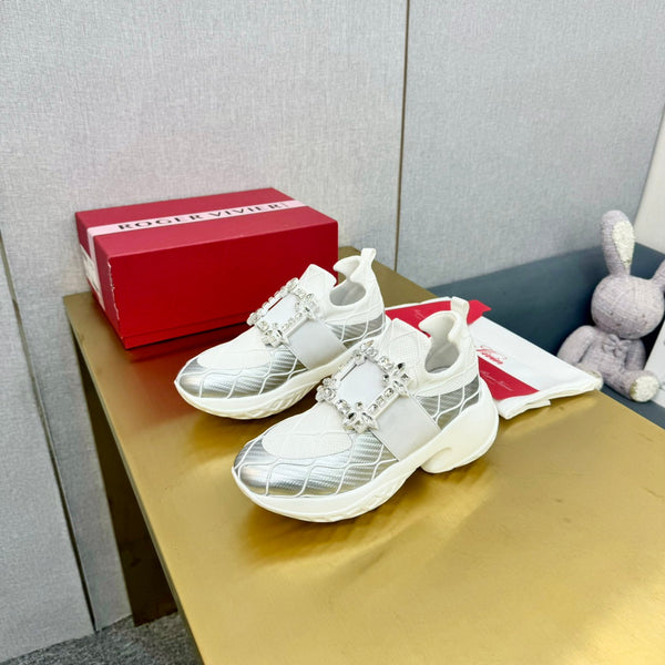 Viv Sneaker Silver White Patent Leather 342404